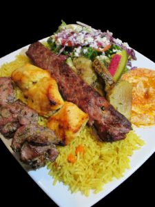 CHICKEN, LAMB & SHISH PLATTER