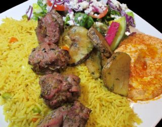LAMB KEBAB PLATTER